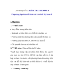 Giáo án đại số 12: KIỂM TRA CHƯƠNG I Ứng dụng đạo hàm để khảo sát và vẽ đồ thị hàm số