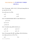 Giáo án hình học 10 : CÂU HỎI TRẮC NGHIỆM CHƯƠNG I - 1