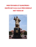 PHÂN TÍCH NHÂN VẬT QUANGTRUNG – NGUYỄN HUỆ TRONG ĐOẠN TRÍCH HOÀNG LÊ NHẤT THỐNG CHÍ