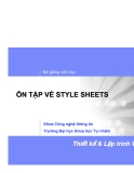 Bài giảng môn học: ÔN TẬP VỀ STYLE SHEETS