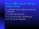 Tổng qua về tài chính công