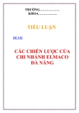 Tiểu luận :"Chiến lược kinh doanh của công ty vật liệu điện và dụng cụ cơ khí: ELMACO"