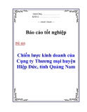 Báo cáo tốt nghiệp: Chiến lược kinh doanh của Công ty Thương mại huyện Hiệp Đức, tỉnh Quảng Nam