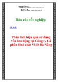 Báo cáo tốt nghiệp: “Phân tích hiệu quả sử dụng vốn lưu động tại Công ty Cổ phần Hoá chất VLĐ Đà Nẵng”