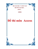 Đề thi môn  Access