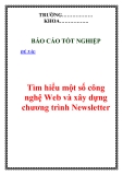 Đồ án tốt nghiệp: Tìm hiểu một số công nghệ Web và xây dựng chương trình Newsletter