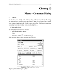 GIÁO TRÌNH MICOSOFT VISUAL BASIC - Chương 10 Menu – Common Dialog 