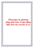 Tổng hợp các phương pháp giải toán về dao động điều hòa của con lắc lò xo