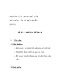 Giáo án mầm non chương trình đổi mới: ÀM QUEN CHỮ VIẾT CHỦ ĐIỂM: TẾT VÀ MÙA XUÂN. LỚP LÁ -  ĐỀ TÀI: NHÓM CHỮ H – K 