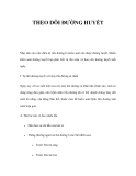 THEO DÕI ĐƯỜNG HUYẾT 