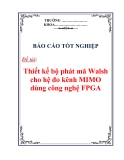 Báo cáo tốt nghiệp: Thiết kế bộ phát mã Walsh cho hệ đo kênh MIMO dùng công nghệ FPGA