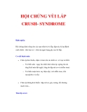 HỘI CHỨNG VÙI LẤP CRUSH- SYNDROME 