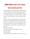 Bình giảng bài thơ Sóng của Xuân Quỳnh