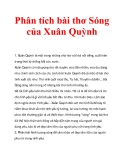 Phân tích bài thơ Sóng của Xuân Quỳnh