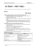  THẬN – TIẾT NIỆU:BÍ TIỂU 