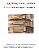 Nguyễn Huy Tưởng, Vũ Đình Liên - Đồng nghiệp và đồng lieu