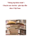 "Thông loại khóa trình": Chuyên san văn hóa - giáo dục đầu tiên ở Việt Nam