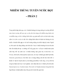 NHIỄM TRÙNG TUYẾN NƯỚC BỌT – PHẦN 2 