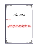 Tiểu luận: Nghệ thuật lãnh đạo của Đảng trong cuộc kháng chiến chống Mỹ (1954 - 1975)