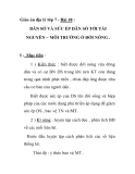 Giáo án địa lý lớp 7 - Bài 10 : DÂN SỐ VÀ SỨC ÉP DÂN SỐ TỚI TÀI NGUYÊN – MÔI TRƯỜNG Ở ĐỚI NÓNG .