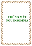 CHỨNG MẤT NGỦ INSOMNIA