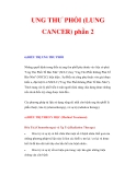 UNG THƯ PHỔI (LUNG CANCER) phần 2