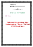 Báo cáo tốt nghiệp: Phân tích hiệu quả hoạt động kinh doanh tại Công ty CPCB và XNK Thanh Đoàn