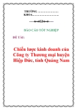 Báo cáo tốt nghiệp: "Chiến lược kinh doanh của Công ty Thương mại huyện Hiệp Đức, tỉnh Quảng Nam "