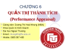 Quản trị thành tích - chương 6