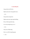 Ca Dao Đồng Dao (Phần 1)