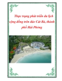Đề tài: Thực trạng phát triển du lịch cộng đồng trên đảo Cát Bà thành phố Hải Phòng