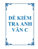 Đề kiểm tra Anh Văn C