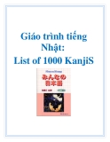 Giáo trình tiếng Nhật: List of 1000 KanjiS