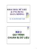 DATA MINING AND APPLICATION: QUI TRÌNH CHUẨN BỊ DỮ LIỆU