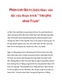 Phân tích giá trị hiện thực sâu sắc của đoạn trích " Vào phủ chúa Trịnh"