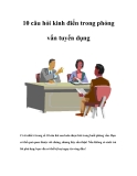 NHỮNG CÂU HỎI MỞ ĐẦU CỦA CUỘC PHỎNG VẤN XIN VIỆC 
