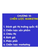 TIẾN TRÌNH HOẠCH ĐỊNH CHIẾN LƯỢC -  MARKETING CHIẾN LƯỢC