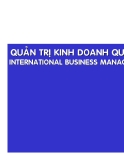 Quản trị kinh doanh quốc tế - Môi trường thương mại quốc tế