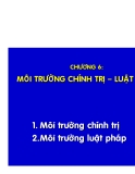 MÔI TRƯỜNG CHÍNH TRỊ PHÁP LUẬT - THẾ LỰC CHÍNH TRỊ NƯỚC SỞ TẠI