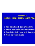 TIẾN TRÌNH HOẠCH ĐỊNH CHIẾN LƯỢC - CHIẾN LƯỢC TOÀN CẦU