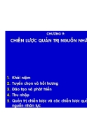 TIẾN TRÌNH HOẠCH ĐỊNH CHIẾN LƯỢC - CHIẾN LƯỢC QUẢN TRỊ NGUỒN NHÂN LỰC