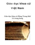 Giáo dục khoa cử Việt Nam Giáo dục khoa cử Đàng Trong thời Lê trung hưng  _4