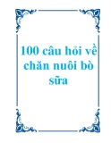 100 câu hỏi về chăn nuôi bò sữa