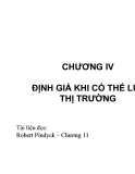 CHƯƠNG IV: ĐỊNH GIÁ KHI CÓ THẾ LỰC THỊ TRƯỜNG 