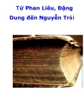 Từ Phan Liêu, Đặng Dung đến Nguyễn Trãi  .