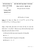 ĐỀ THI THỬ ĐẠI HỌC MÔN VẬT LÝ Trường THPT Quỳnh Lưu 3  