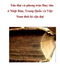 Tân thư và phong trào Duy tân ở Nhật Bản, Trung Quốc và Việt Nam thời kì cận đại_2