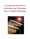 Tự sự hậu thực dân: lịch sử và huyền thoại trong "Mẫu thượng ngàn" của Nguyễn Xuân Khánh_1