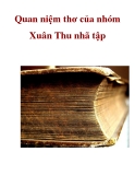 Quan niệm thơ của nhóm Xuân Thu nhã tập _1