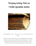 Thượng tướng Thái sư TRẦN QUANG KHẢI 